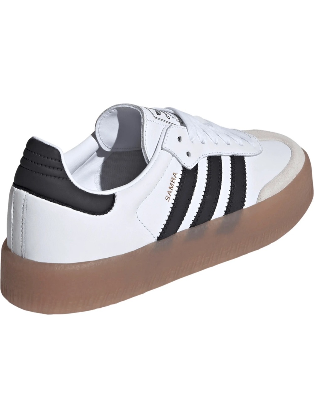 NEW adidas Samba Sneaker in White Core Black Gold Met - Picture 2 of 13